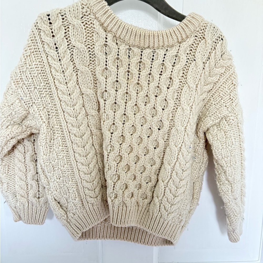 Tivoli Wool Cream Cable Knit Sweater